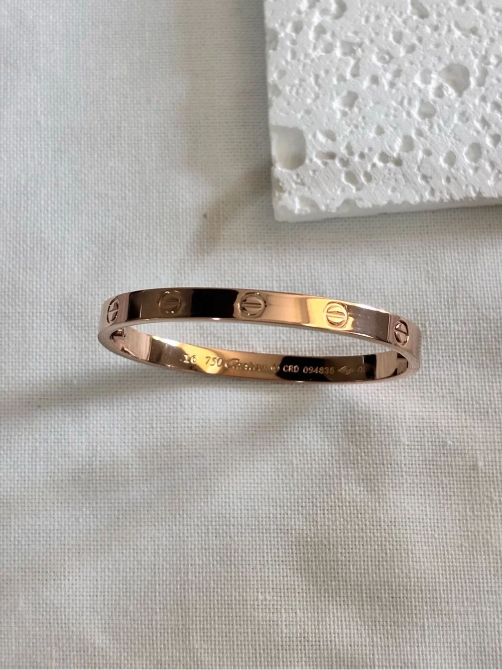 Rose Gold Screw Motif Love Bangle Bracelet With Screwdriver 🪛